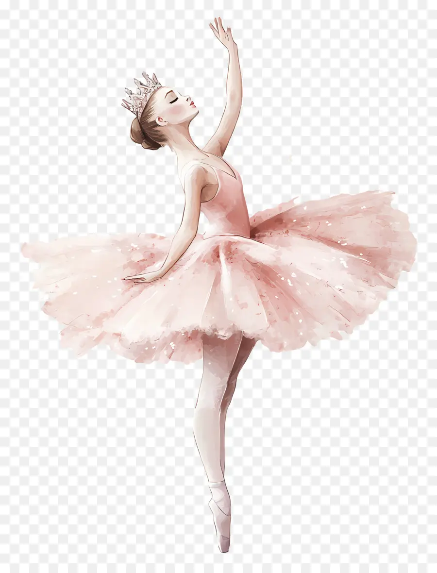 Ballet，Bailarina En Vestido Rosa PNG