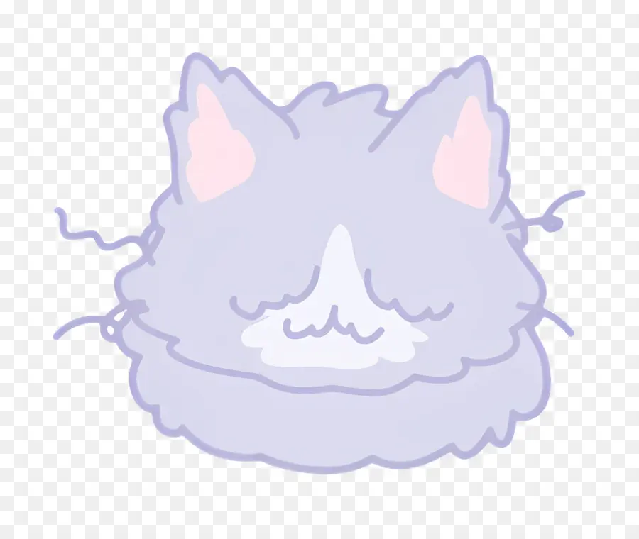 Bosanimal，Gato Esponjoso Morado PNG