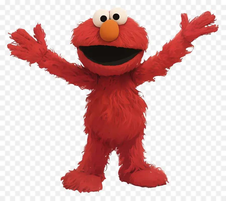 Elmo，Personaje Peludo Rojo PNG