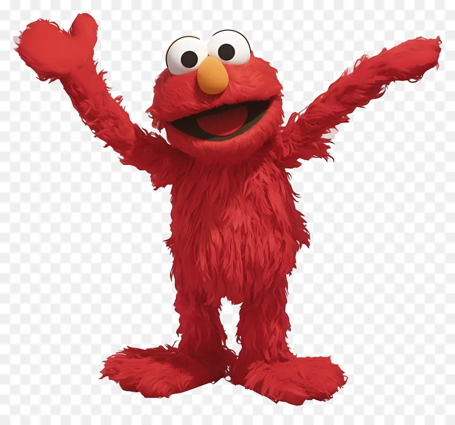 Elmo，Personaje Peludo Rojo PNG