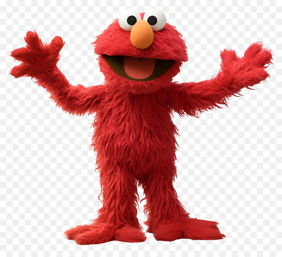 Elmo，Personaje Peludo Rojo PNG