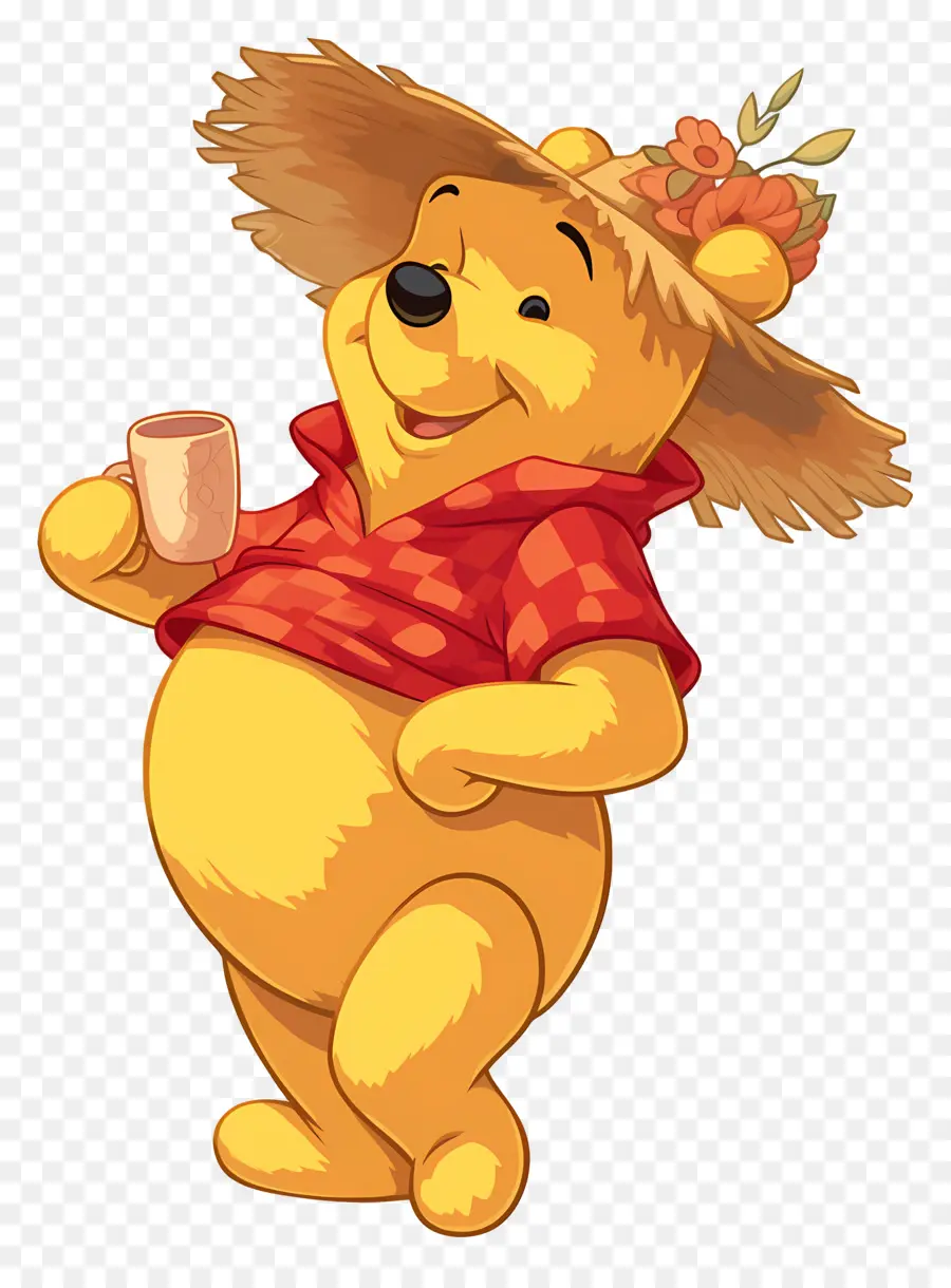 Winnie El Pooh，Oso Con Sombrero PNG