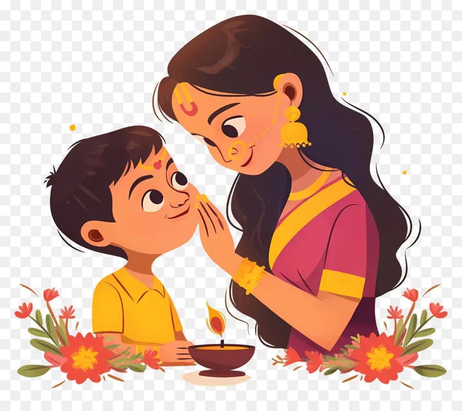 Bhai Dooj，Madre E Hijo PNG