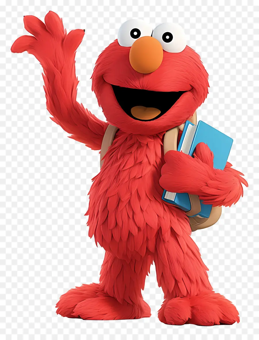 Elmo，Personaje Peludo Rojo PNG