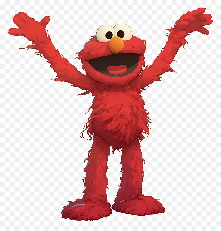 Elmo，Personaje Peludo Rojo PNG