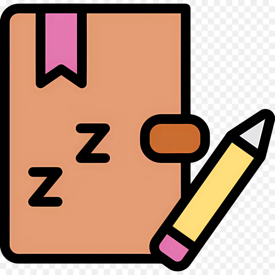 Dormir Zzz，Cuaderno Y Lápiz PNG