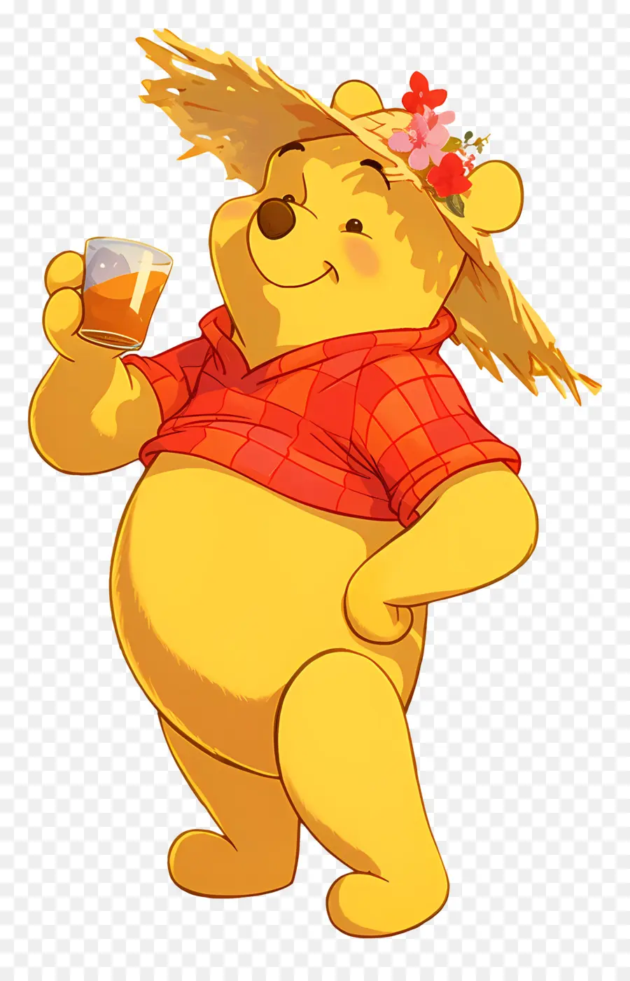 Winnie El Pooh，Oso Con Bebida PNG