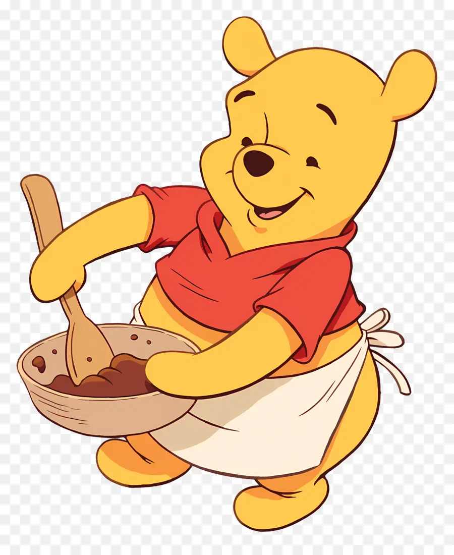 Winnie El Pooh，Oso Revolviendo PNG