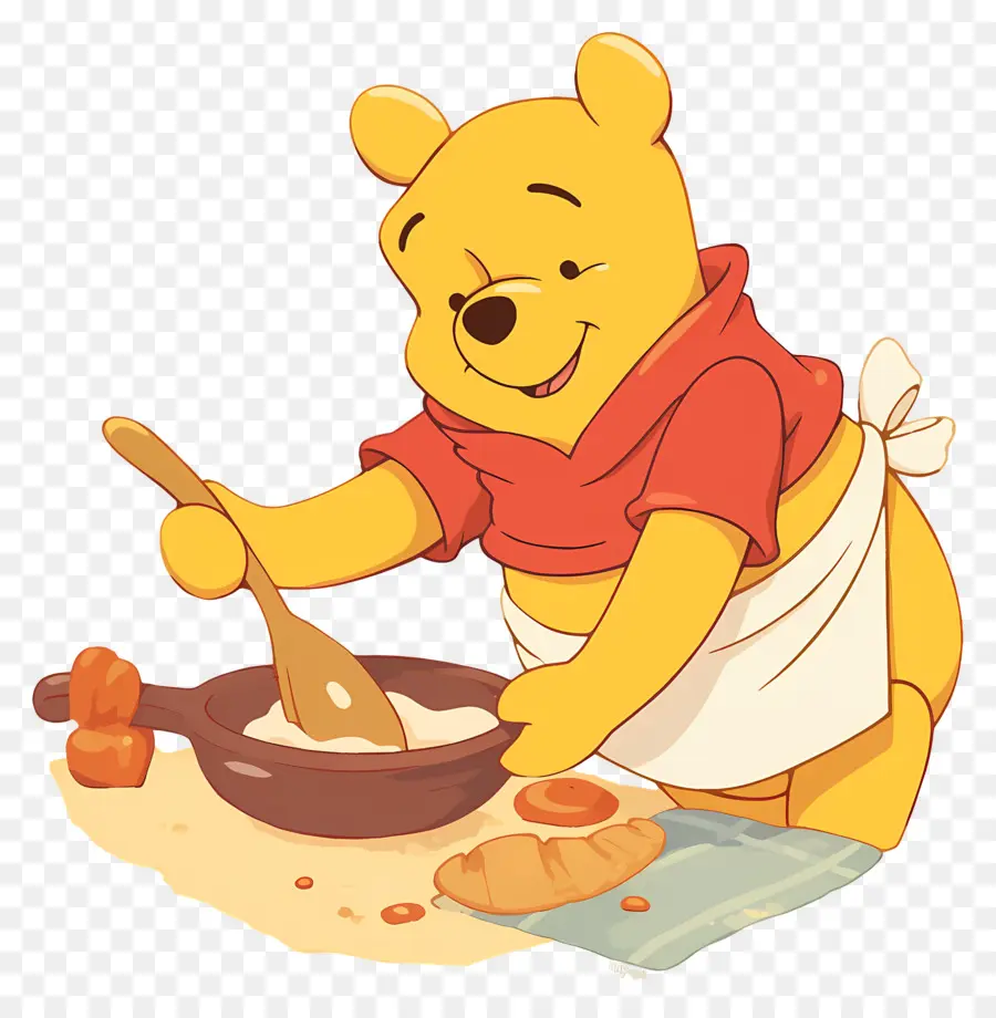 Winnie El Pooh，Oso Revolviendo PNG