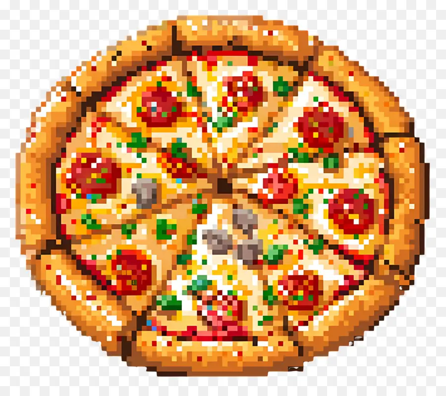 Pizza De Píxeles，Pizza PNG