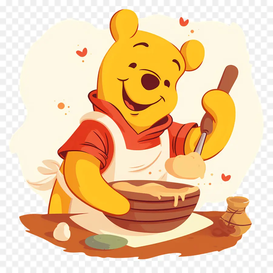 Winnie El Pooh，Oso Horneando PNG