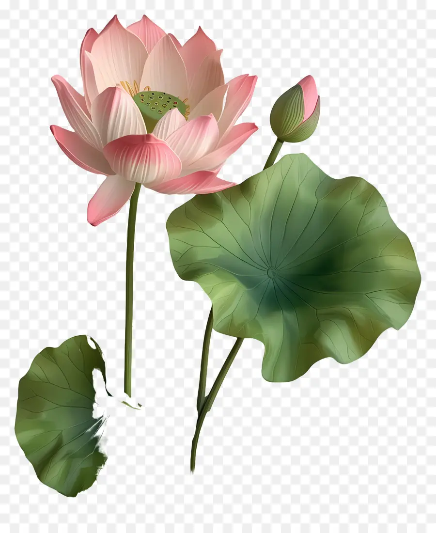 Flores De Loto，Loto Rosa PNG