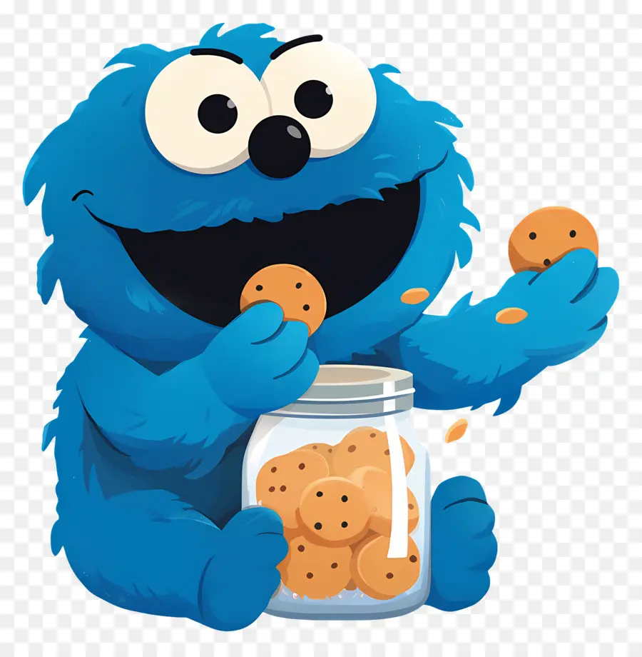 Monstruo De Las Galletas，Monstruo De Las Galletas Azul PNG