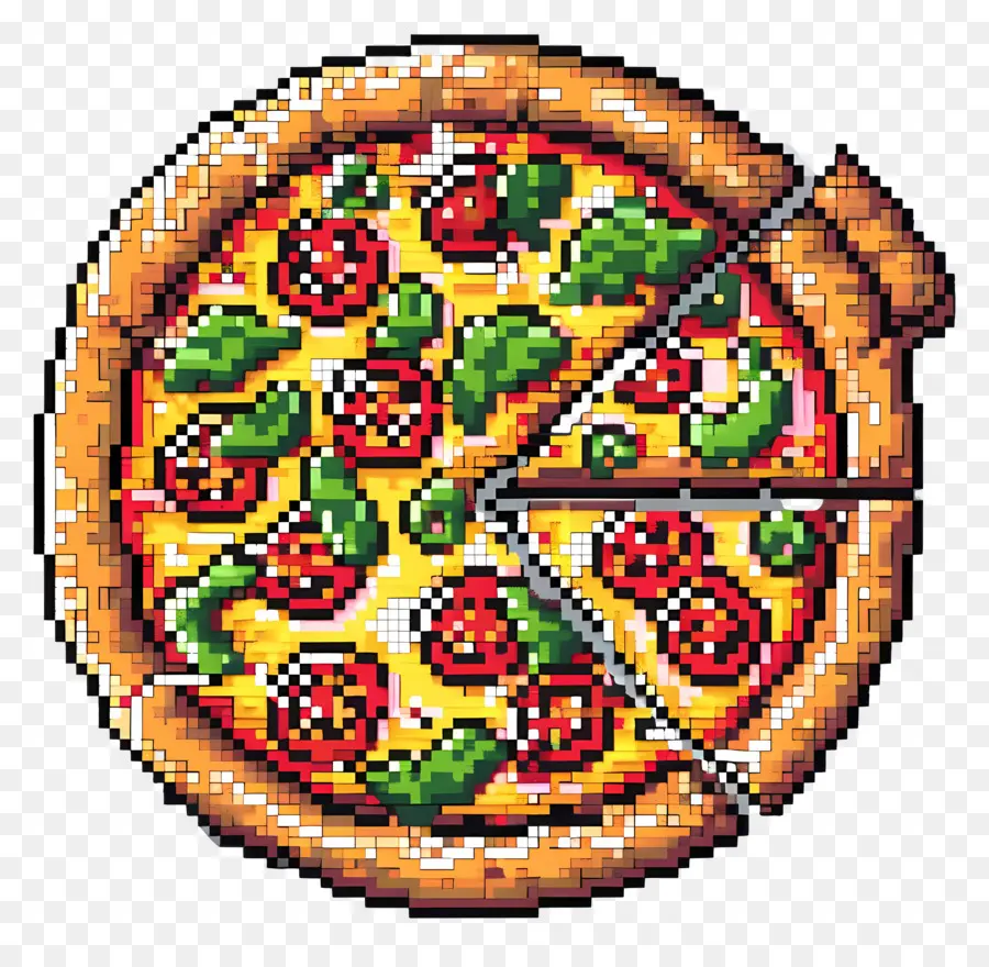 Pizza De Píxeles，Pizza PNG