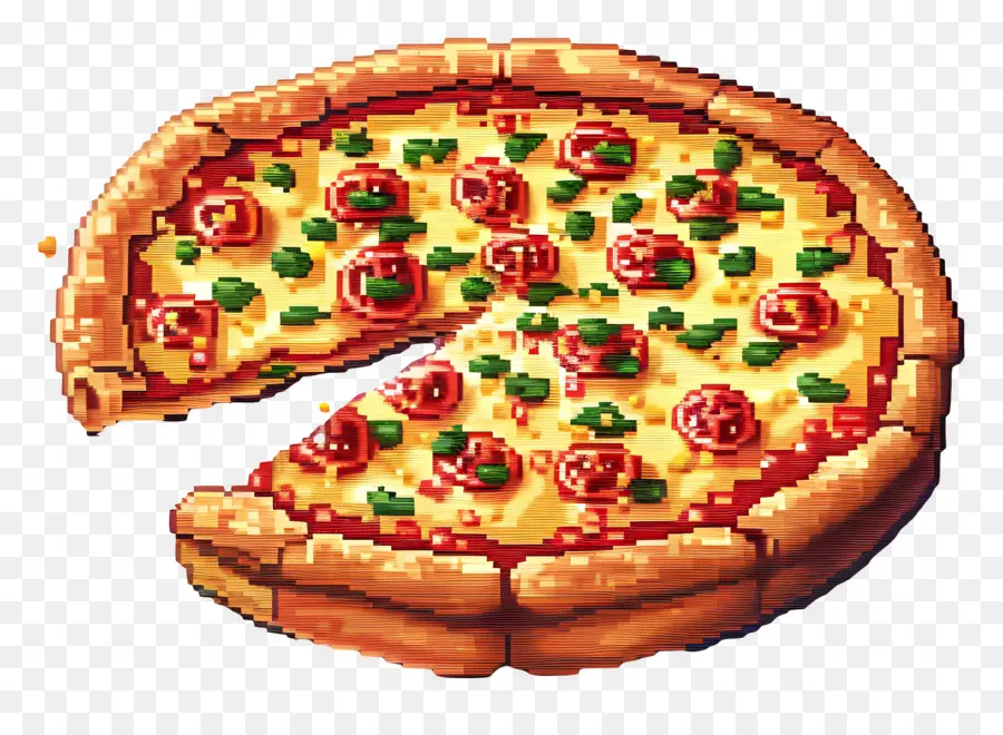 Pizza De Píxeles，Pizza PNG