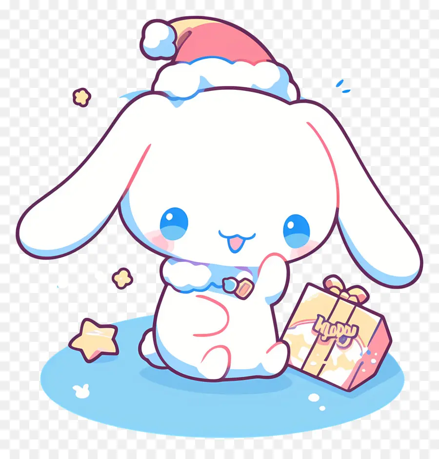 Lindo Cinnamoroll，Lindo Conejito Con Regalo PNG