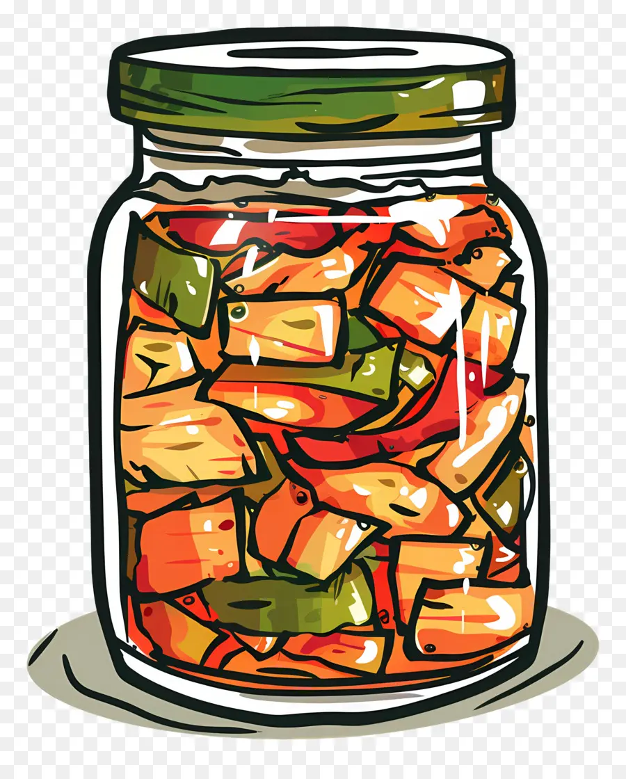 Tarro De Kimchi，Verduras Encurtidas En Tarro PNG