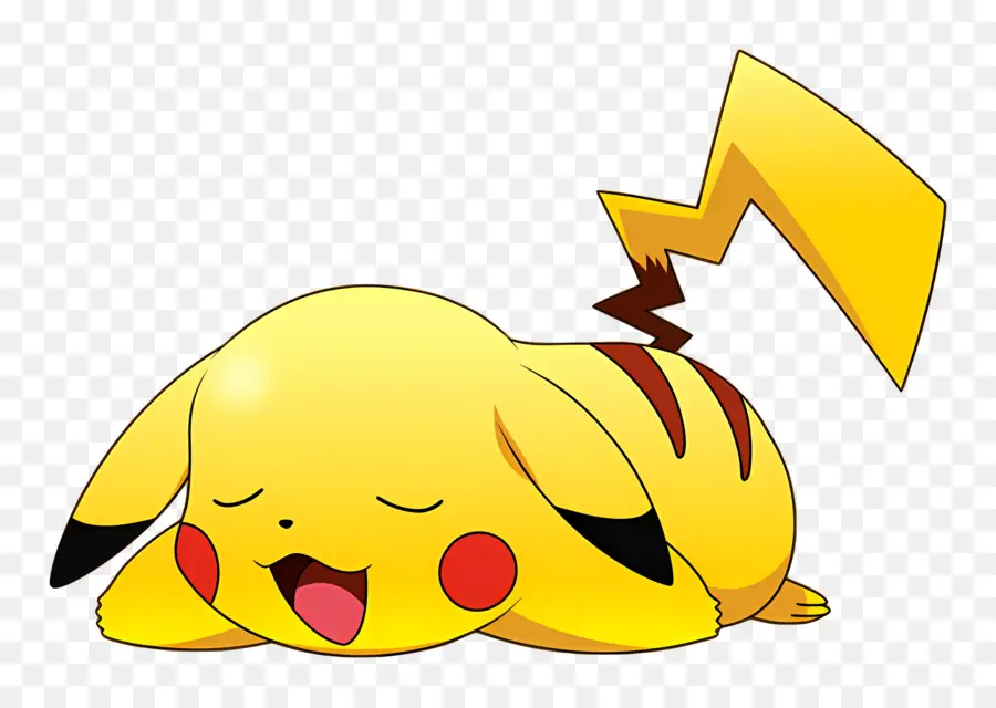 Pikachu，Pikachu Durmiendo PNG