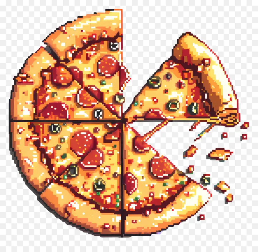 Pizza De Píxeles，Pizza PNG