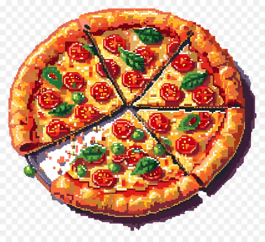 Pizza De Píxeles，Pizza PNG