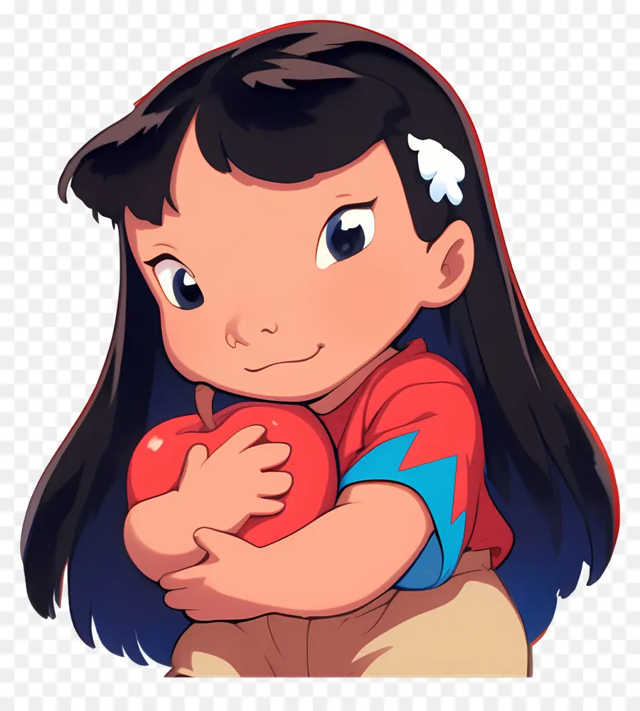 Lilo Pelekai，Niña Con Manzana PNG