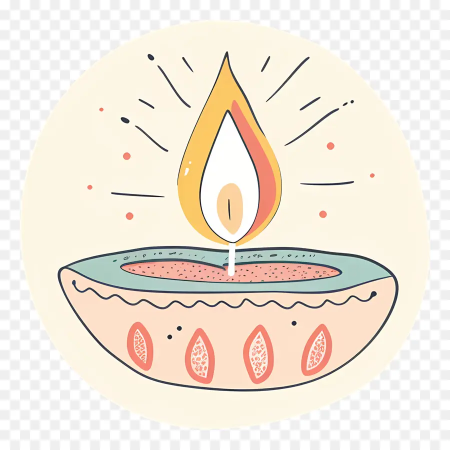 Lámpara De Diwali，Diya Decorativa PNG