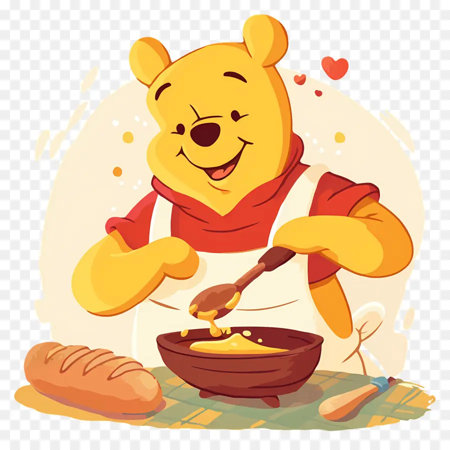 Winnie El Pooh，Cocinar Con Osos PNG