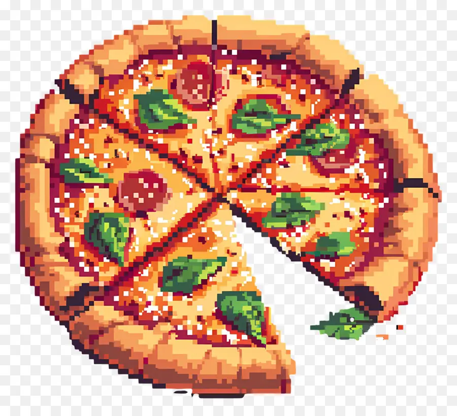 Pizza De Píxeles，Pizza PNG