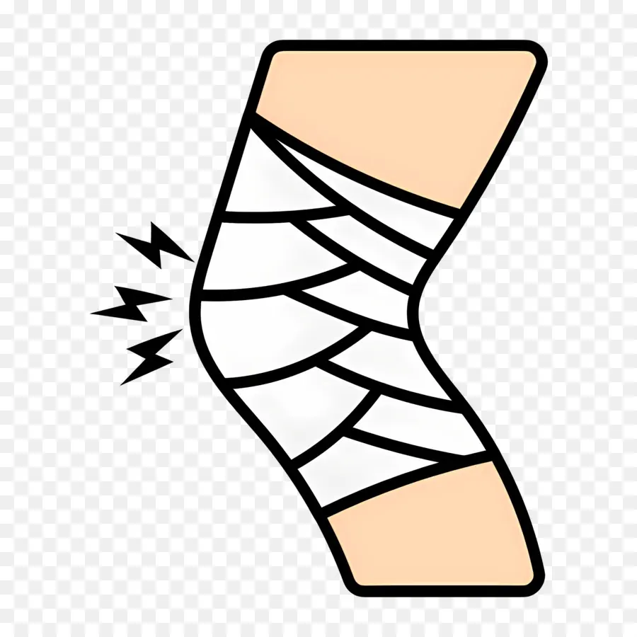 Dolor De Rodilla，Rodilla Vendada PNG