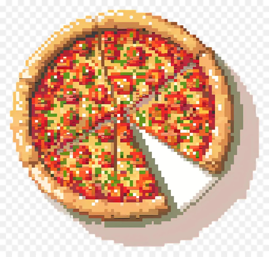 Pizza De Píxeles，Pizza PNG