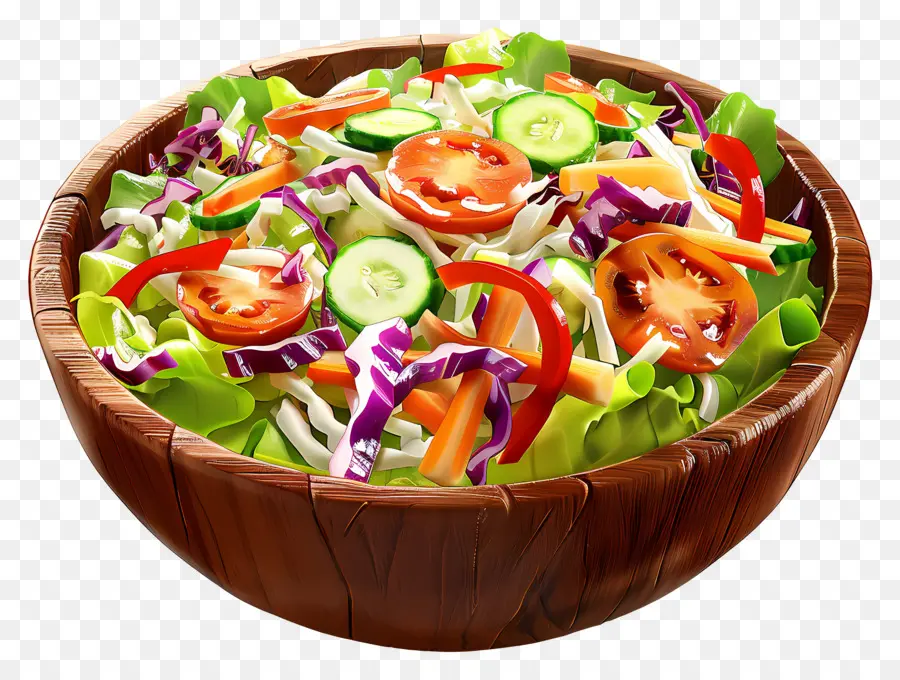 Ensalada De Col，Ensalada De Cuenco De Madera PNG