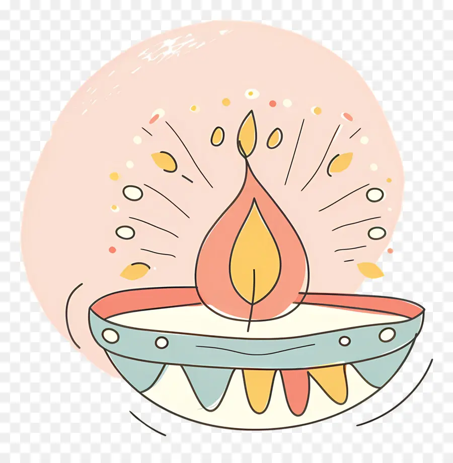 Lámpara De Diwali，Diya Simple PNG