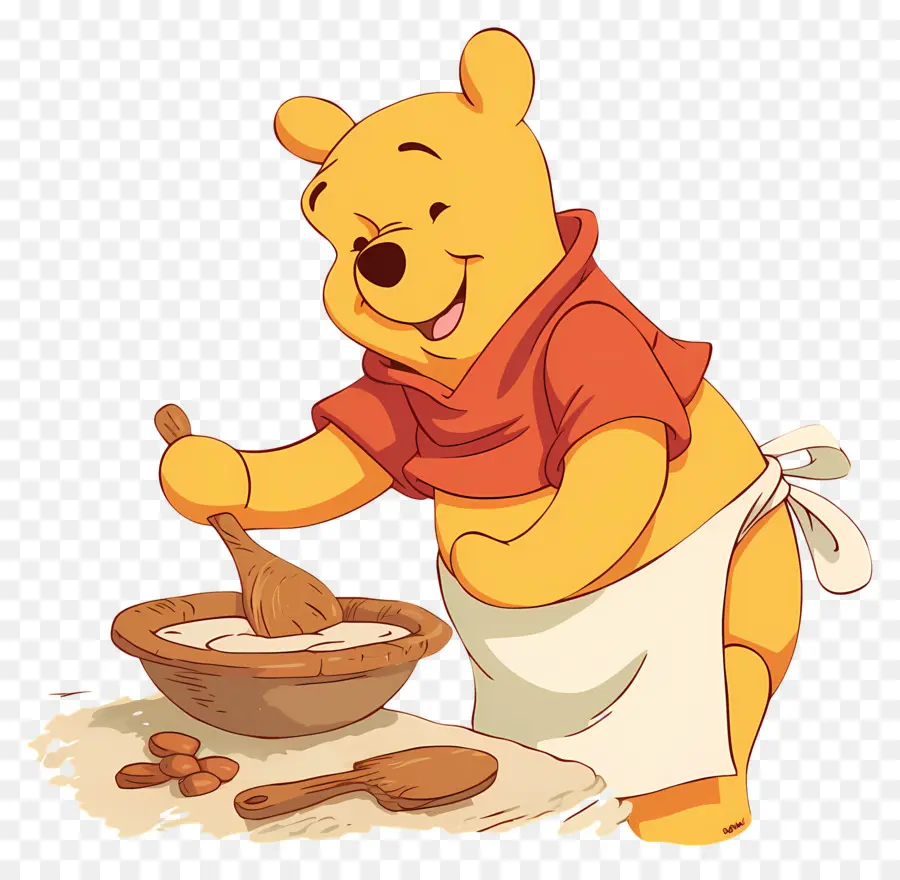 Winnie El Pooh，Oso Revolviendo PNG