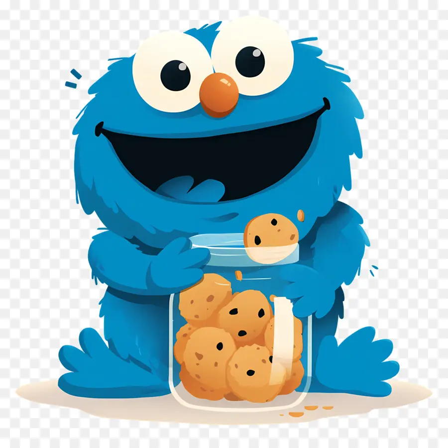 Monstruo De Las Galletas，Monstruo De Las Galletas Azul PNG