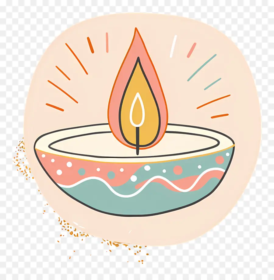 Lámpara De Diwali，Diya Simple PNG