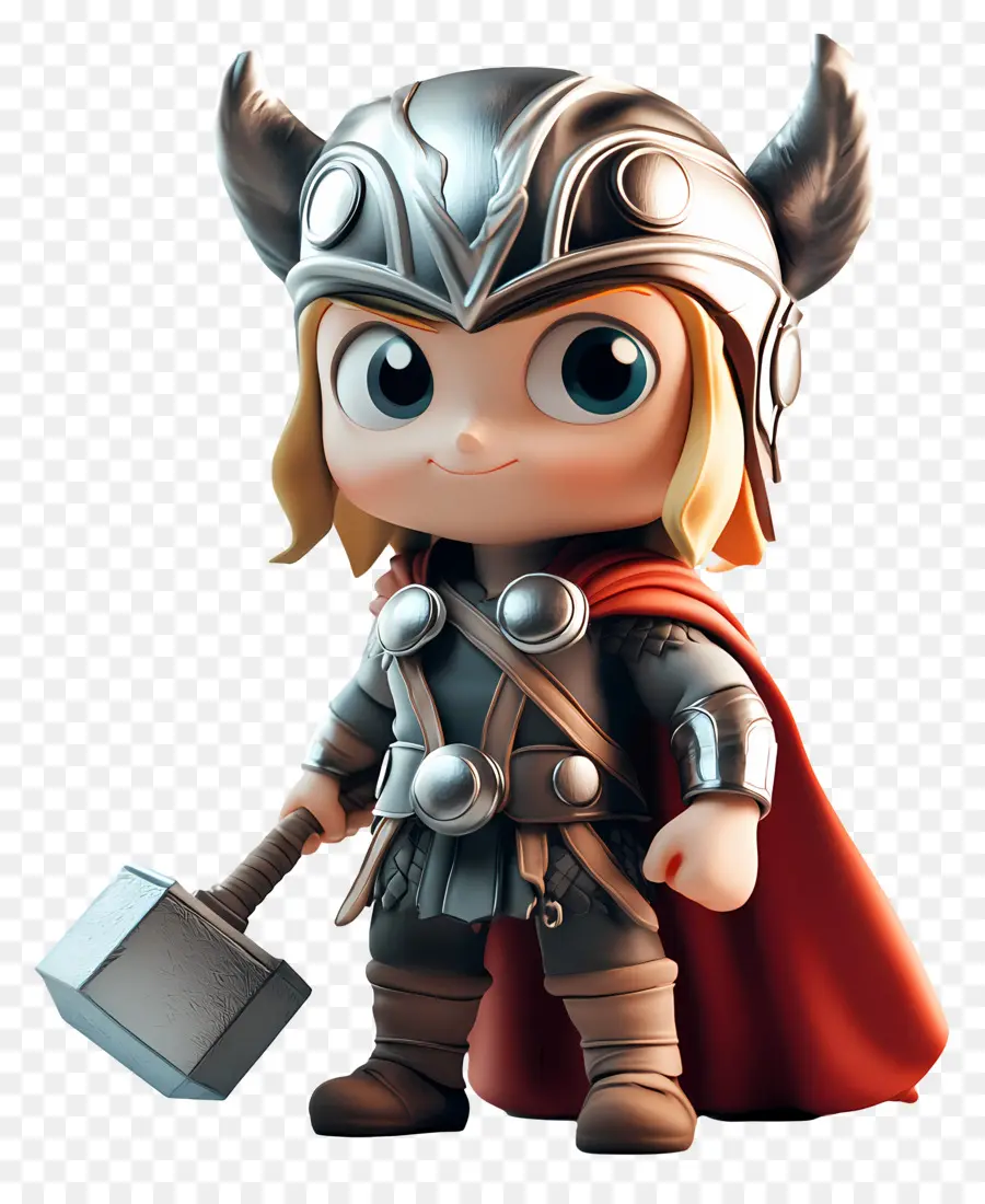 Thor，Guerrero Chibi PNG