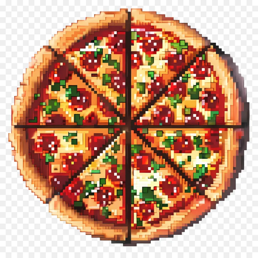 Pizza De Píxeles，Pizza PNG