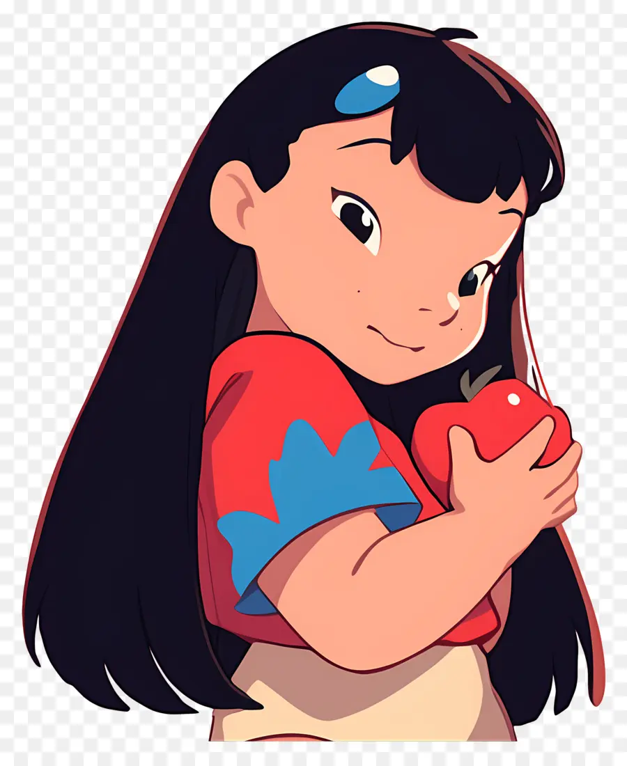 Lilo Pelekai，Niña Con Manzana PNG