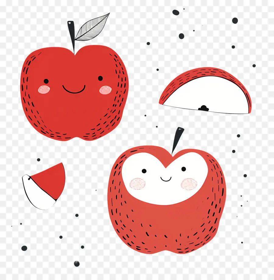 Linda Manzana，Manzanas Rojas Sonrientes PNG