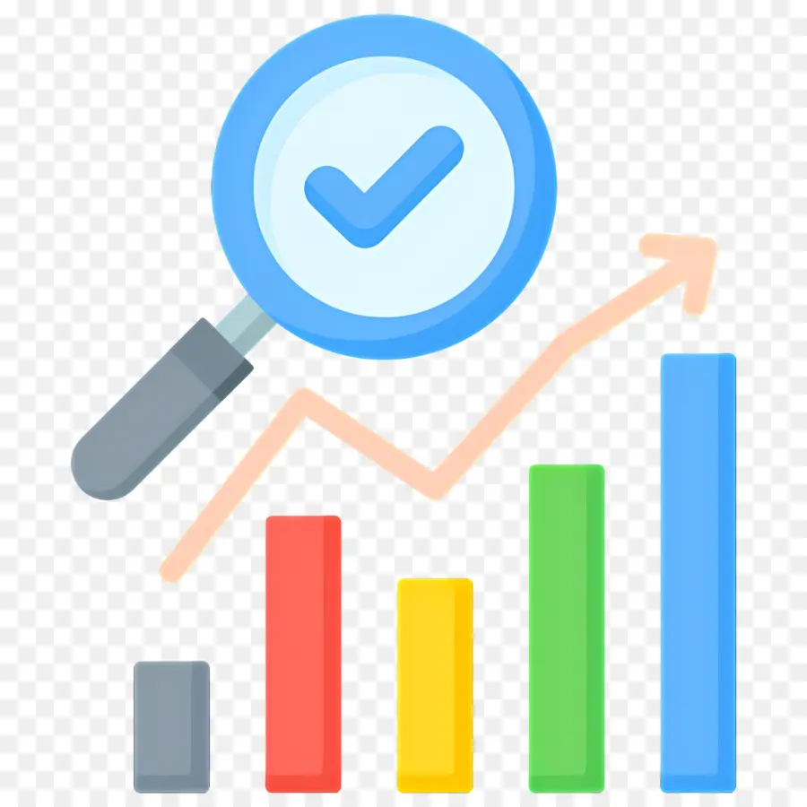 Investigación De Inversiones，Lupa Con Gráfico PNG