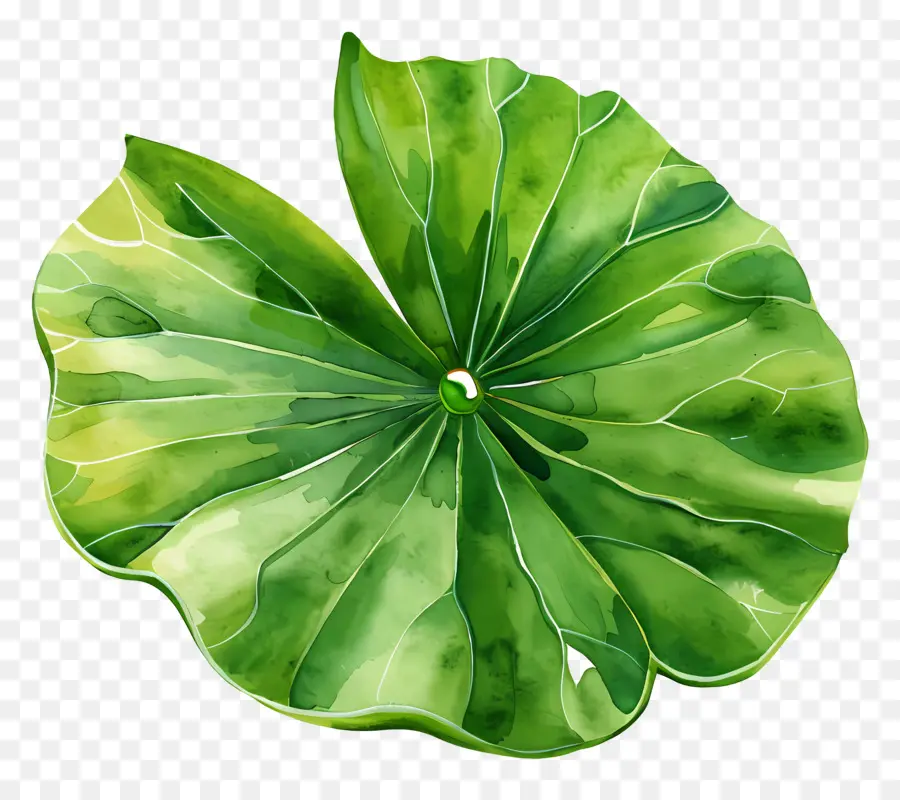 Hoja De Loto，Hoja De Loto Verde PNG