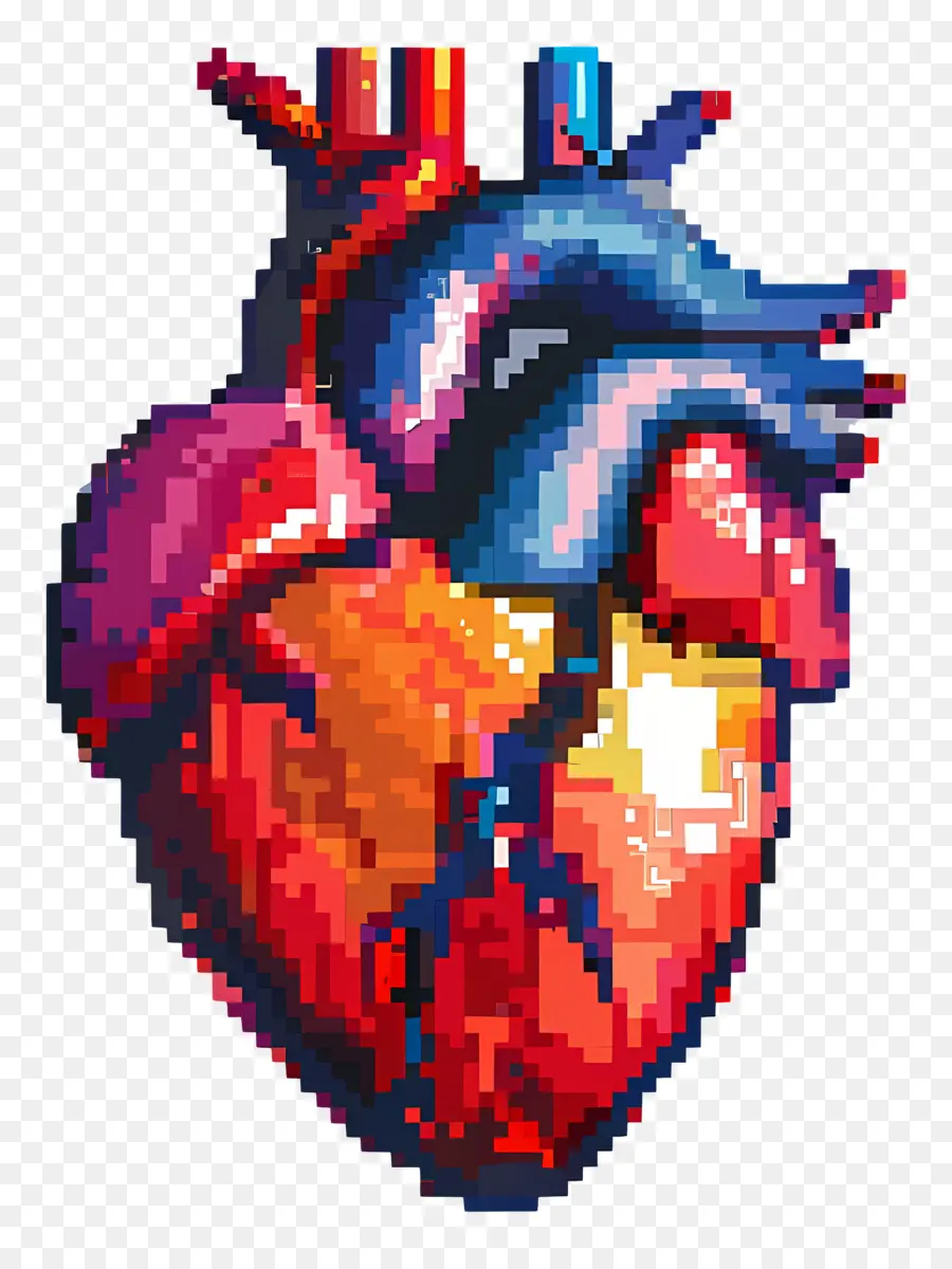 Corazón De Píxeles，Corazón Pixelado PNG