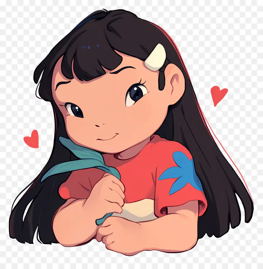 Lilo Pelekai，Niña Con Flor PNG