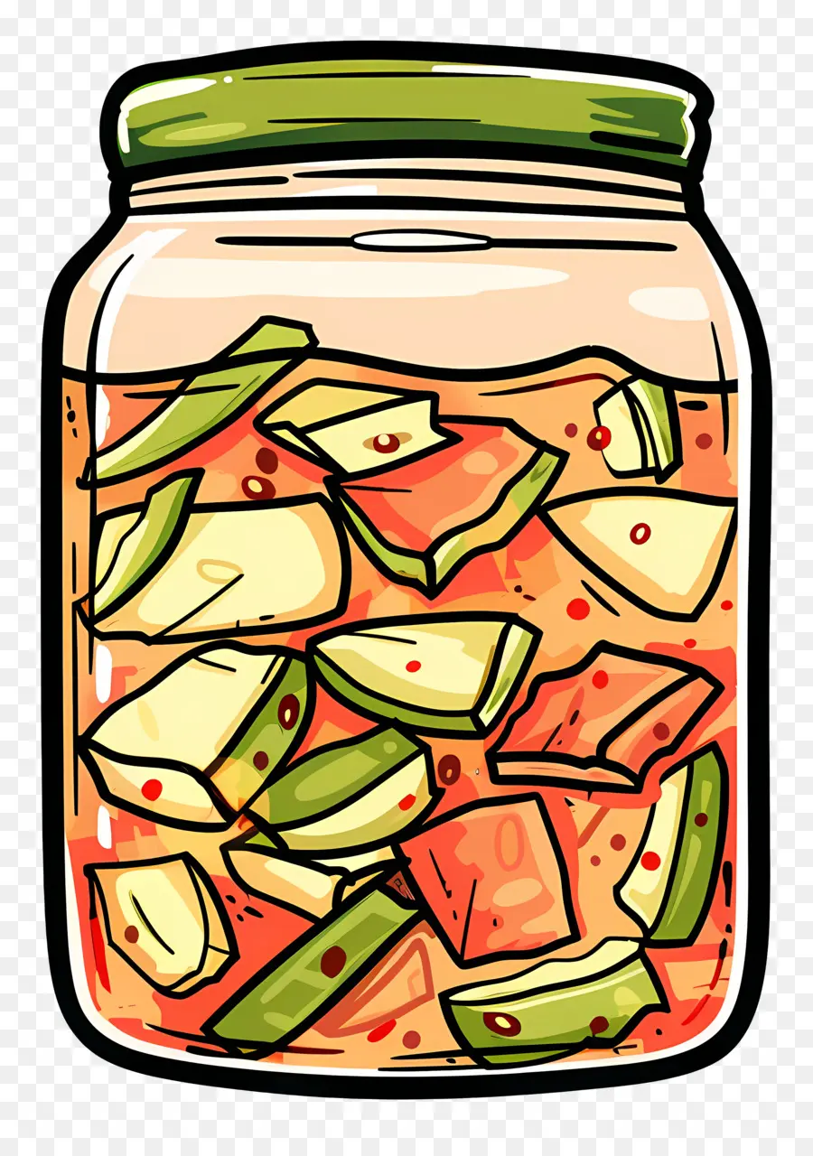 Tarro De Kimchi，Verduras Encurtidas En Tarro PNG