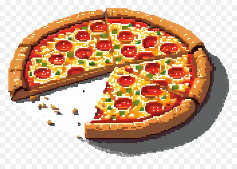 Pizza De Píxeles，Pizza PNG