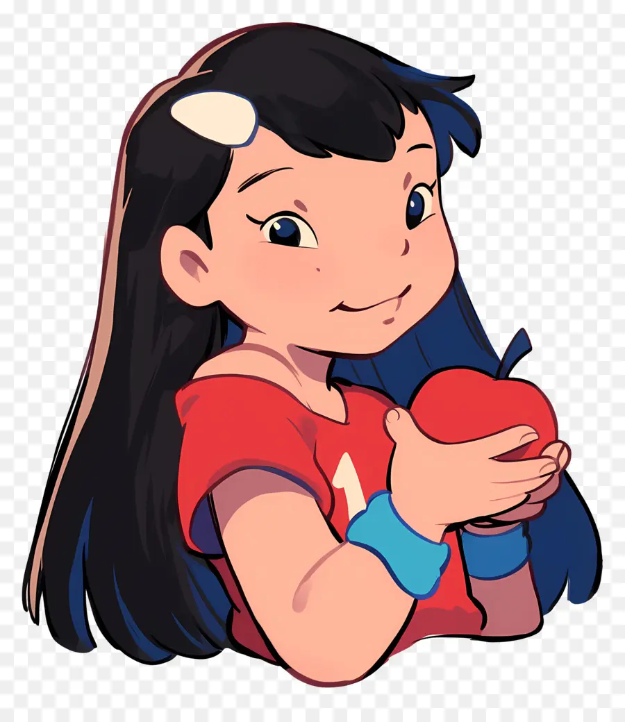 Lilo Pelekai，Niña Con Manzana PNG