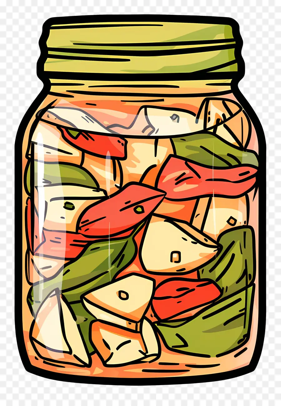 Tarro De Kimchi，Verduras Encurtidas En Tarro PNG