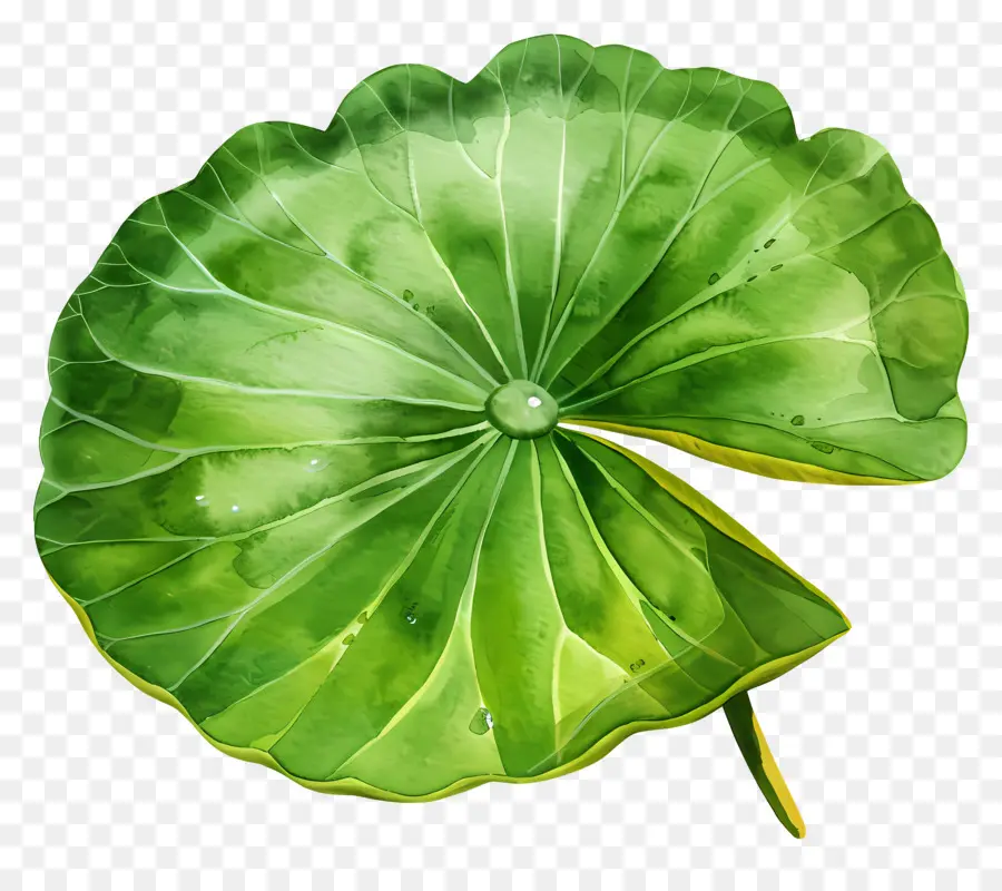 Hoja De Loto，Hoja De Loto Verde PNG