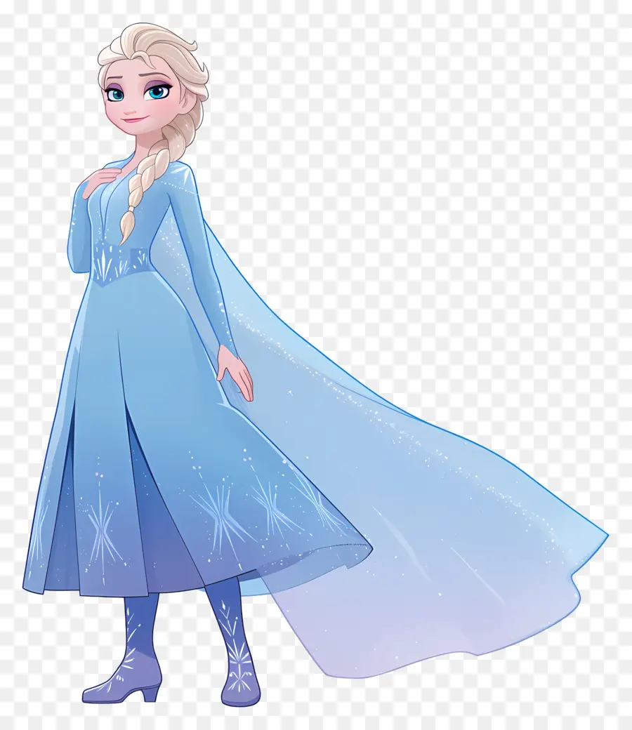 Princesa Elsa Congelada，Reina De Hielo Azul PNG