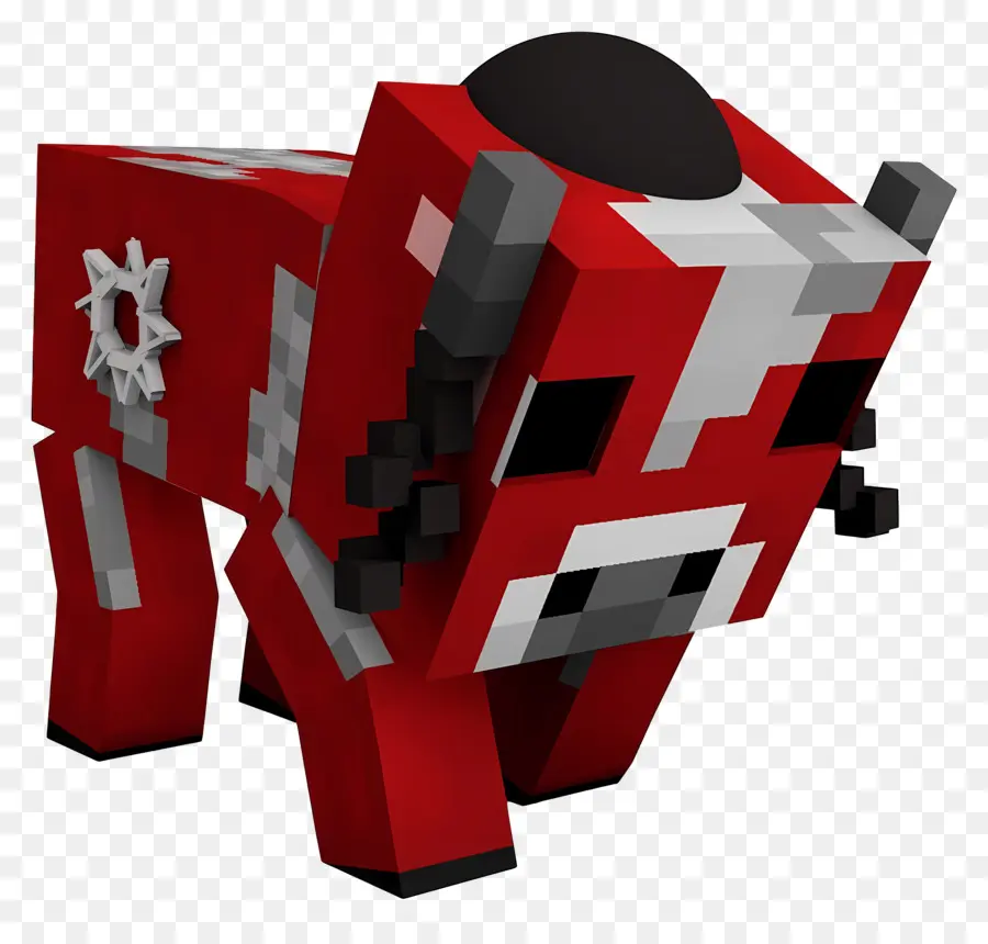 Minecraft，Vaca En Bloque PNG